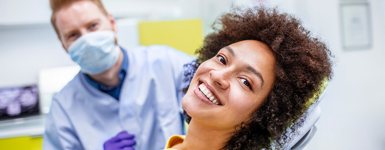 woman at the dentist